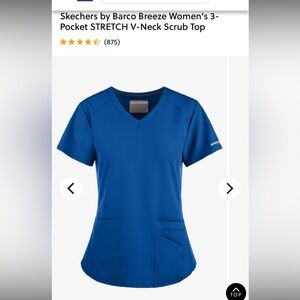 Skechers Royal Blue Scrub Top